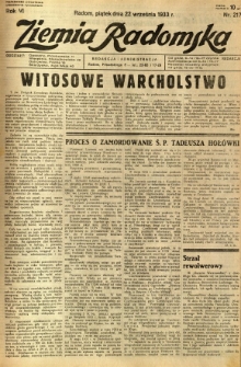 Ziemia Radomska, 1933, R. 6, nr 217