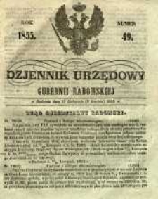 Dziennik Urzędowy Gubernii Radomskiej, 1855, nr 49