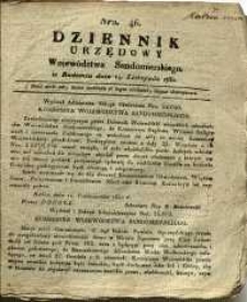 Dziennik Urzędowy Województwa Sandomierskiego, 1830, nr 46