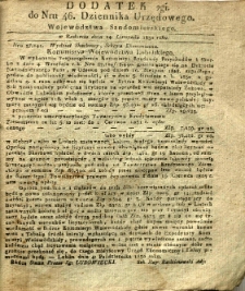 Dziennik Urzędowy Województwa Sandomierskiego, 1830, nr 46, dod. II