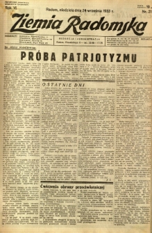 Ziemia Radomska, 1933, R. 6, nr 219