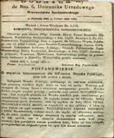 Dziennik Urzędowy Województwa Sandomierskiego, 1832, nr 6, dod. I