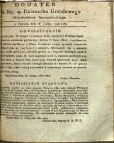 Dziennik Urzędowy Województwa Sandomierskiego, 1832, nr 9, dod.
