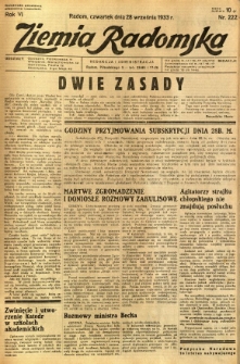 Ziemia Radomska, 1933, R. 6, nr 222