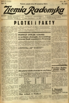 Ziemia Radomska, 1933, R. 6, nr 223