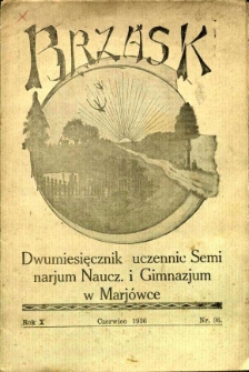 Brzask: Dwumiesięcznik uczennic Seminarium Nauczycielskiego w Mariówce, 1936, R. 10, nr 36