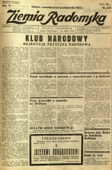 Ziemia Radomska, 1933, R. 6, nr 228
