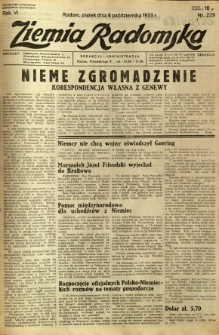 Ziemia Radomska, 1933, R. 6, nr 229