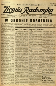 Ziemia Radomska, 1933, R. 6, nr 230