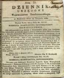 Dziennik Urzędowy Województwa Sandomierskiego, 1832, nr 35