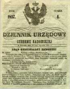 Dziennik Urzędowy Gubernii Radomskiej, 1857, nr 4
