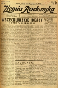 Ziemia Radomska, 1933, R. 6, nr 236
