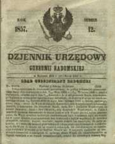 Dziennik Urzędowy Gubernii Radomskiej, 1857, nr 12