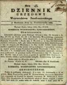 Dziennik Urzędowy Województwa Sandomierskiego, 1832, nr 43