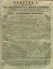 Dziennik Urzędowy Gubernii Radomskiej, 1857, nr 15, dod. I