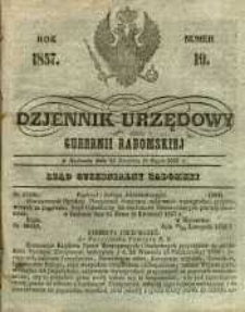 Dziennik Urzędowy Gubernii Radomskiej, 1857, nr 19