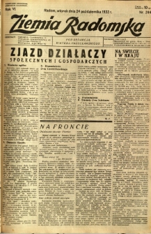 Ziemia Radomska, 1933, R. 6, nr 244
