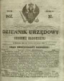 Dziennik Urzędowy Gubernii Radomskiej, 1857, nr 27