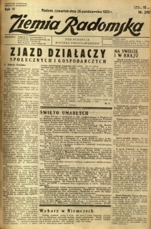 Ziemia Radomska, 1933, R. 6, nr 246