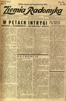 Ziemia Radomska, 1933, R. 6, nr 250