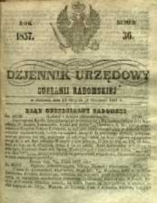 Dziennik Urzędowy Gubernii Radomskiej, 1857, nr 36