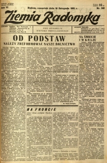 Ziemia Radomska, 1933, R. 6, nr 262