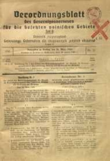 Dziennik rozporządzeń Generalnego Gubernatora dla okupowanych polskich obszarów, 1940, nr 22