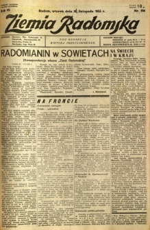 Ziemia Radomska, 1933, R. 6, nr 266