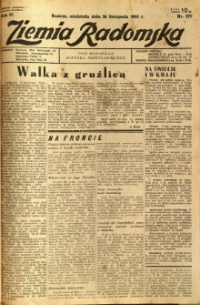 Ziemia Radomska, 1933, R. 6, nr 271