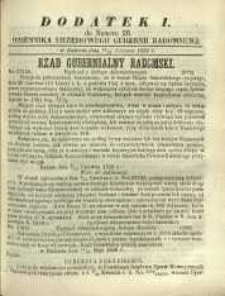 Dziennik Urzędowy Gubernii Radomskiej, 1859, nr 26, dod. I