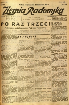Ziemia Radomska, 1933, R. 6, nr 272
