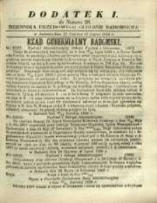 Dziennik Urzędowy Gubernii Radomskiej, 1859, nr 28, dod. I