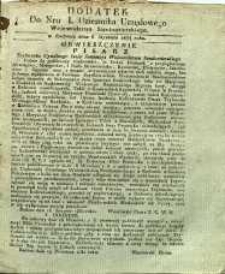 Dziennik Urzędowy Województwa Sandomierskeigo, 1833, nr 1, dod.
