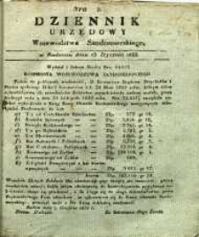 Dziennik Urzędowy Województwa Sandomierskiego, 1833, nr 2