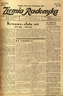 Ziemia Radomska, 1933, R. 6, nr 273