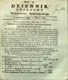 Dziennik Urzędowy Województwa Sandomierskiego, 1833, nr 11