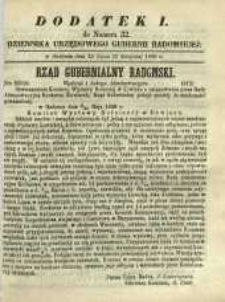 Dziennik Urzędowy Gubernii Radomskiej, 1859, nr 32, dod. I