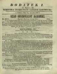 Dziennik Urzędowy Gubernii Radomskiej, 1859, nr 35, dod. I