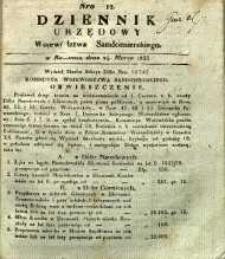 Dziennik Urzędowy Województwa Sandomierskiego, 1833, nr 12