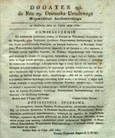 Dziennik Urzędowy Województwa Sandomierskiego, 1833, nr 29, dod. II