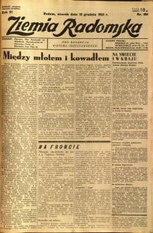 Ziemia Radomska, 1933, R. 6, nr 283