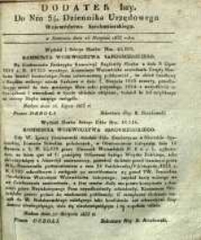 Dziennik Urzędowy Województwa Sandomierskiego, 1833, nr 34, dod. I