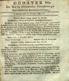 Dziennik Urzędowy Województwa Sandomierskiego, 1833, nr 39, dod. I