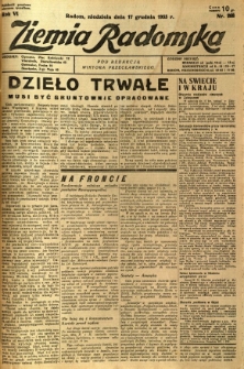 Ziemia Radomska, 1933, R. 6, nr 288
