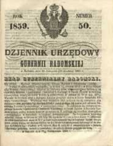 Dziennik Urzędowy Gubernii Radomskiej, 1859, nr 50