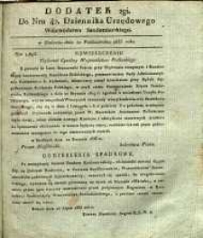 Dziennik Urzędowy Województwa Sandomierskiego, 1833, nr 42, dod. II