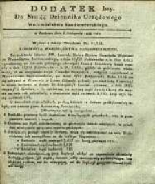 Dziennik Urzędowy Województwa Sandomierskiego, 1833, nr 44, dod. I