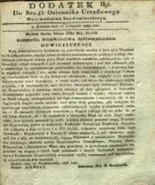 Dziennik Urzędowy Województwa Sandomierskiego, 1833, nr 45, dod. II