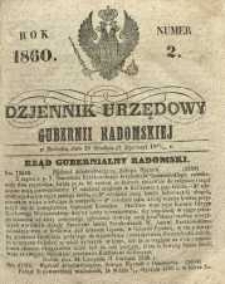 Dziennik Urzędowy Gubernii Radomskiej, 1860, nr 2