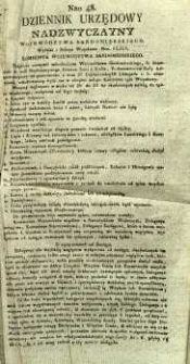 Dziennik Urzędowy Nadzwyczajny Województwa Sandomierskiego, 1833, nr 48
